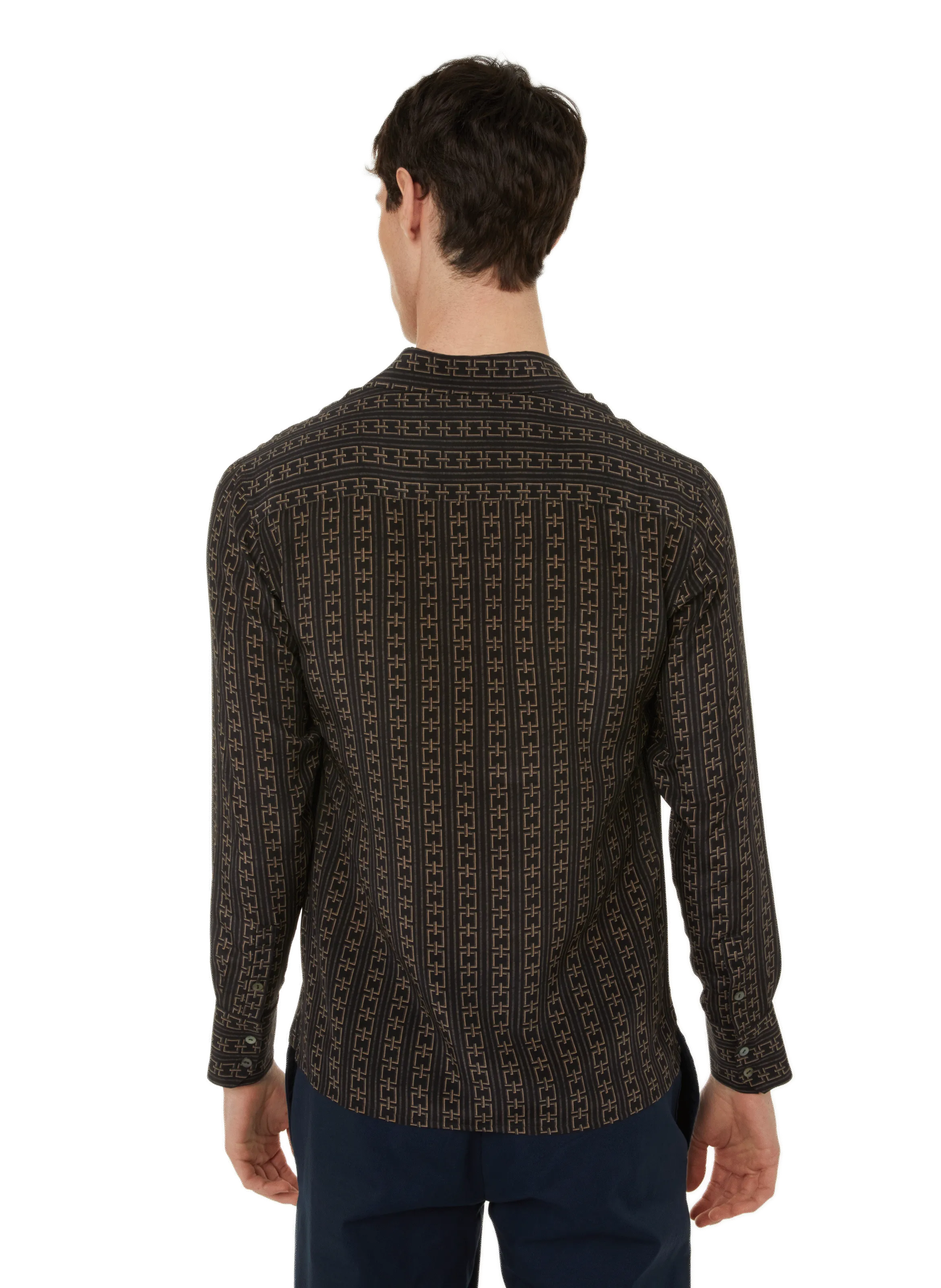 73 LONDON  Chemise imprimé chaîne en soie - Multicolore