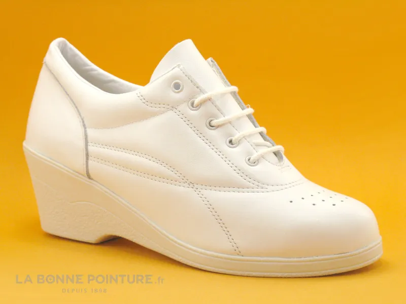 Achat chaussures Bopy Femme Chaussure basse / Derby, vente Bopy Lucie Permt Blanc Chaussure compensee