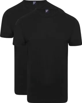 Alan Red T-Shirt Derby Col Rond Noir (Lot de 2) 
