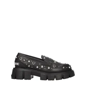 Amour moschino derby femme en cuir noir
