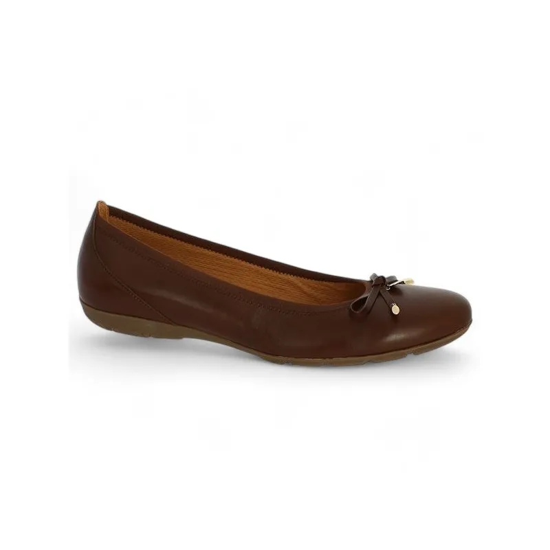 Ballerine cuir Camel marron Gabor grande taille CALIXTE