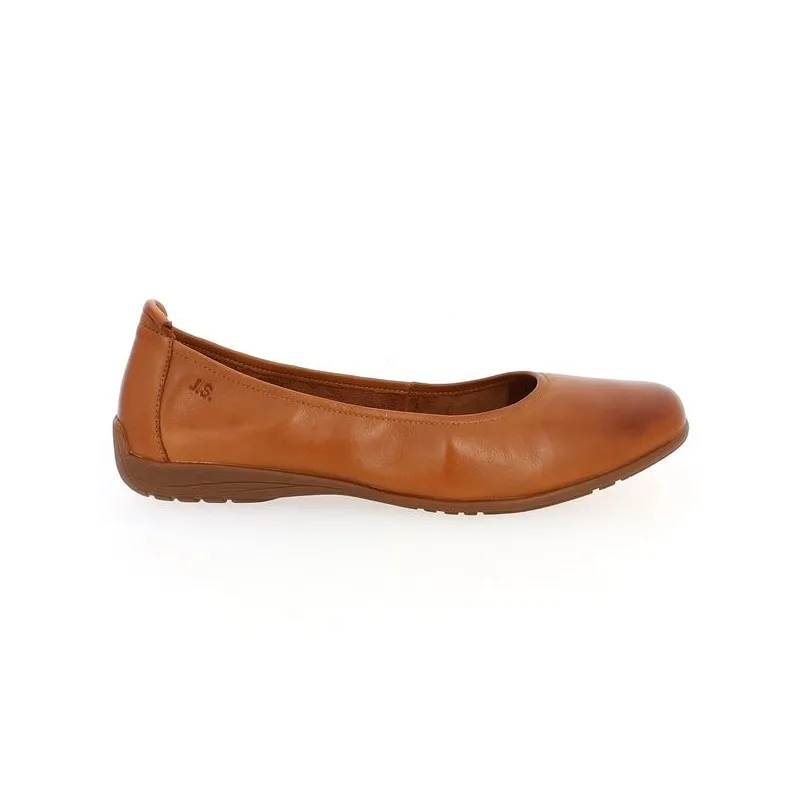 Ballerine cuir Camel souple élastiquée Florine