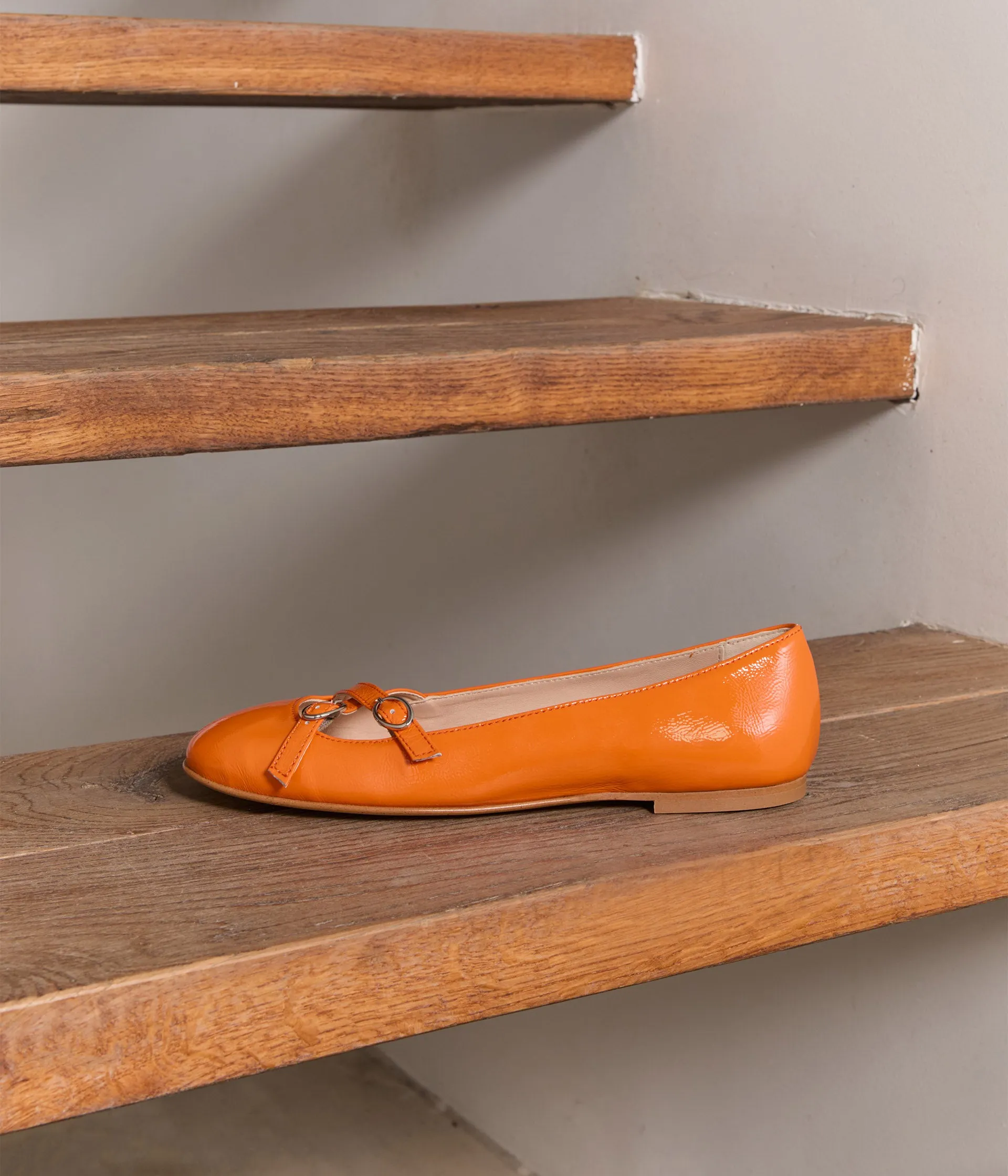 Ballerines orange verni Tachia
