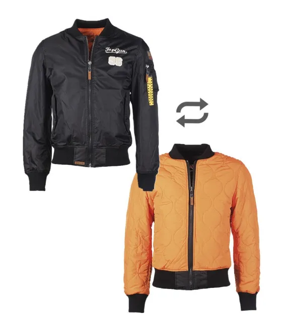 Blouson Top Gun ′tomcat′ réversible noir