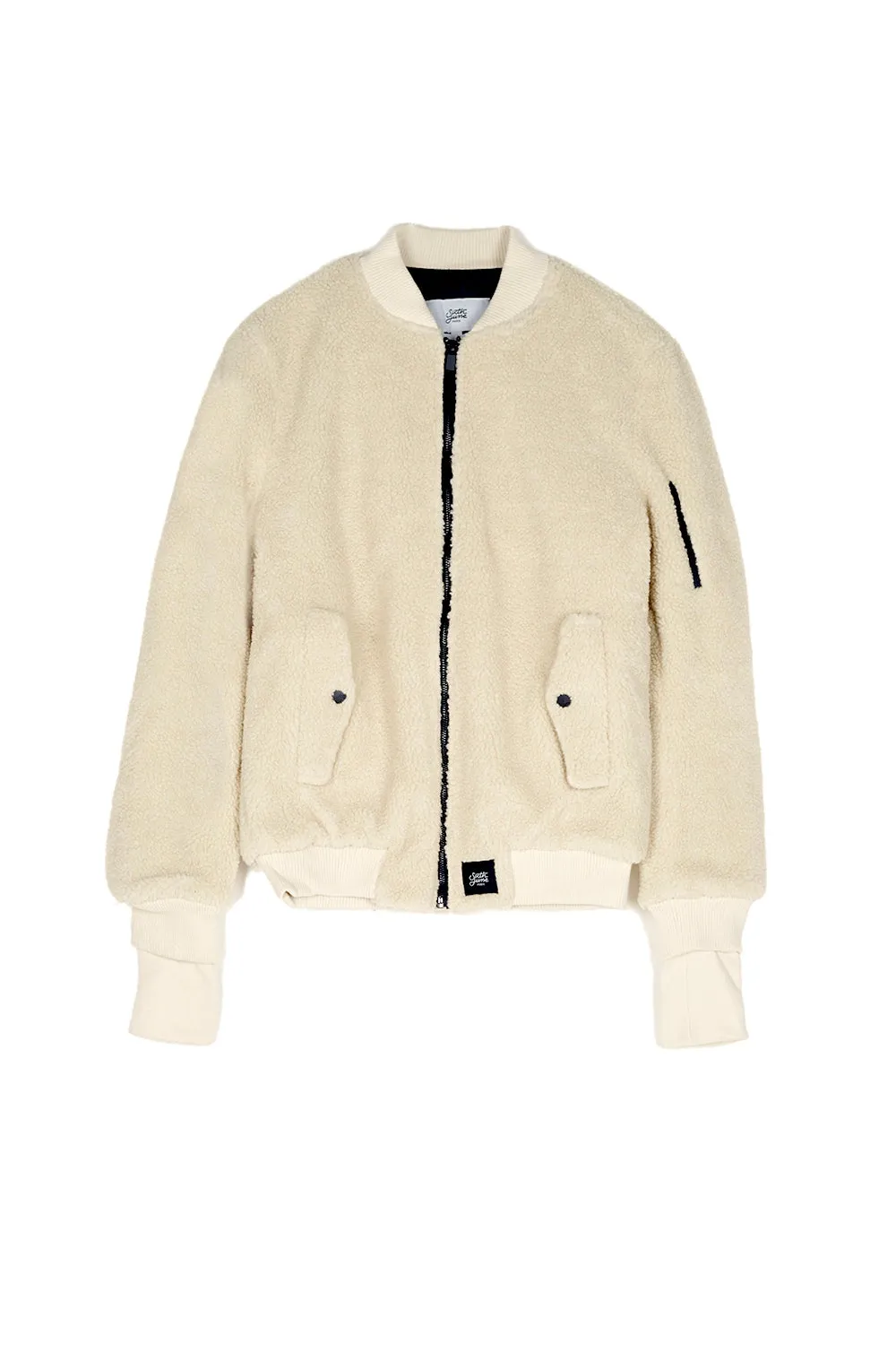 Bomber faux mouton beige