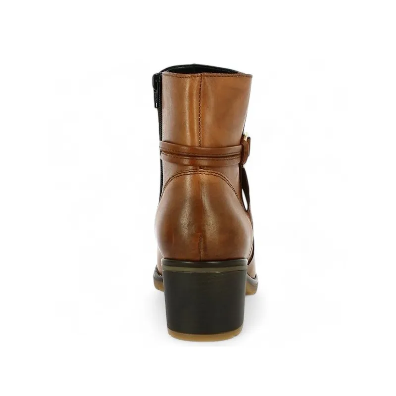 Boots à talon cuir camel femme grande taille Remonte MARGOT