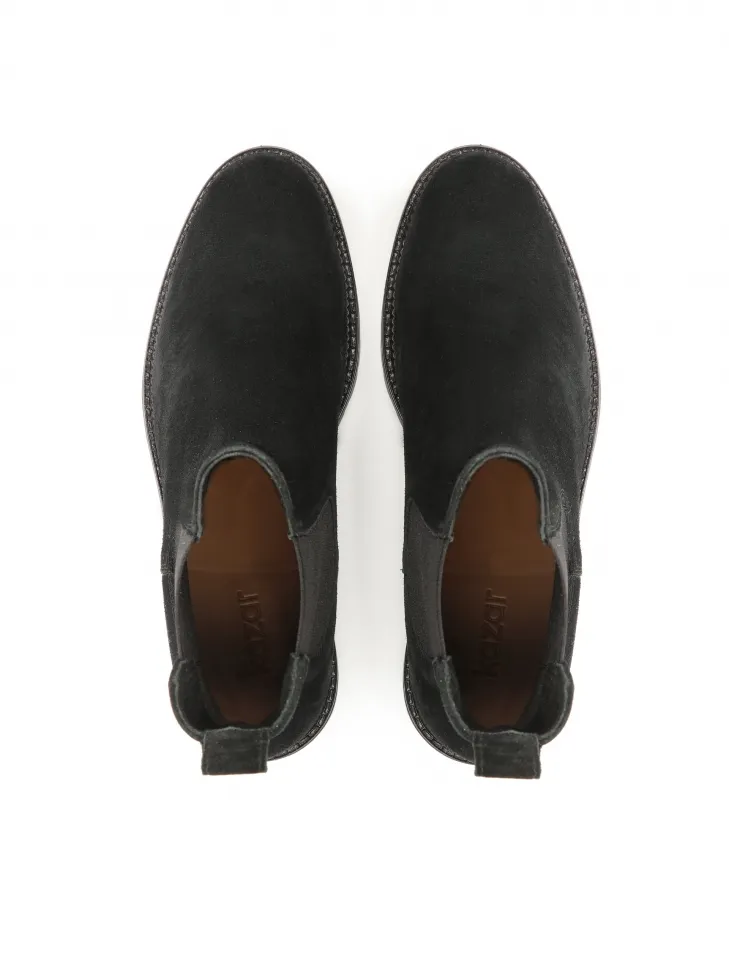Bottes Chelsea classiques en daim noir