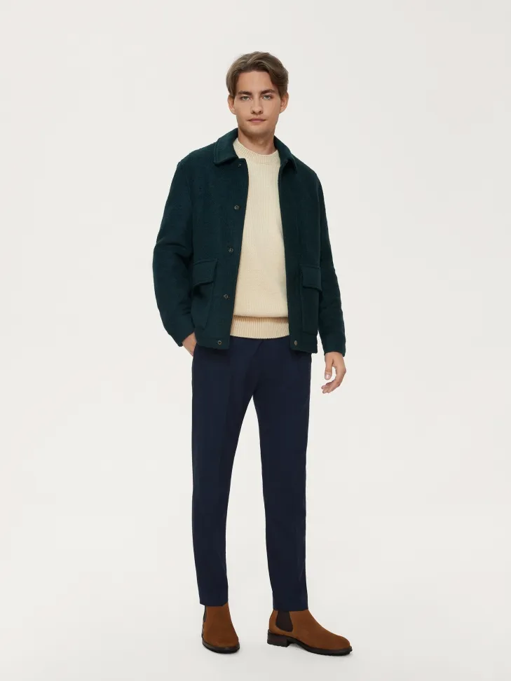 Bottes Chelsea pour hommes, de couleur marron, à semelle superposée et à bande de roulement