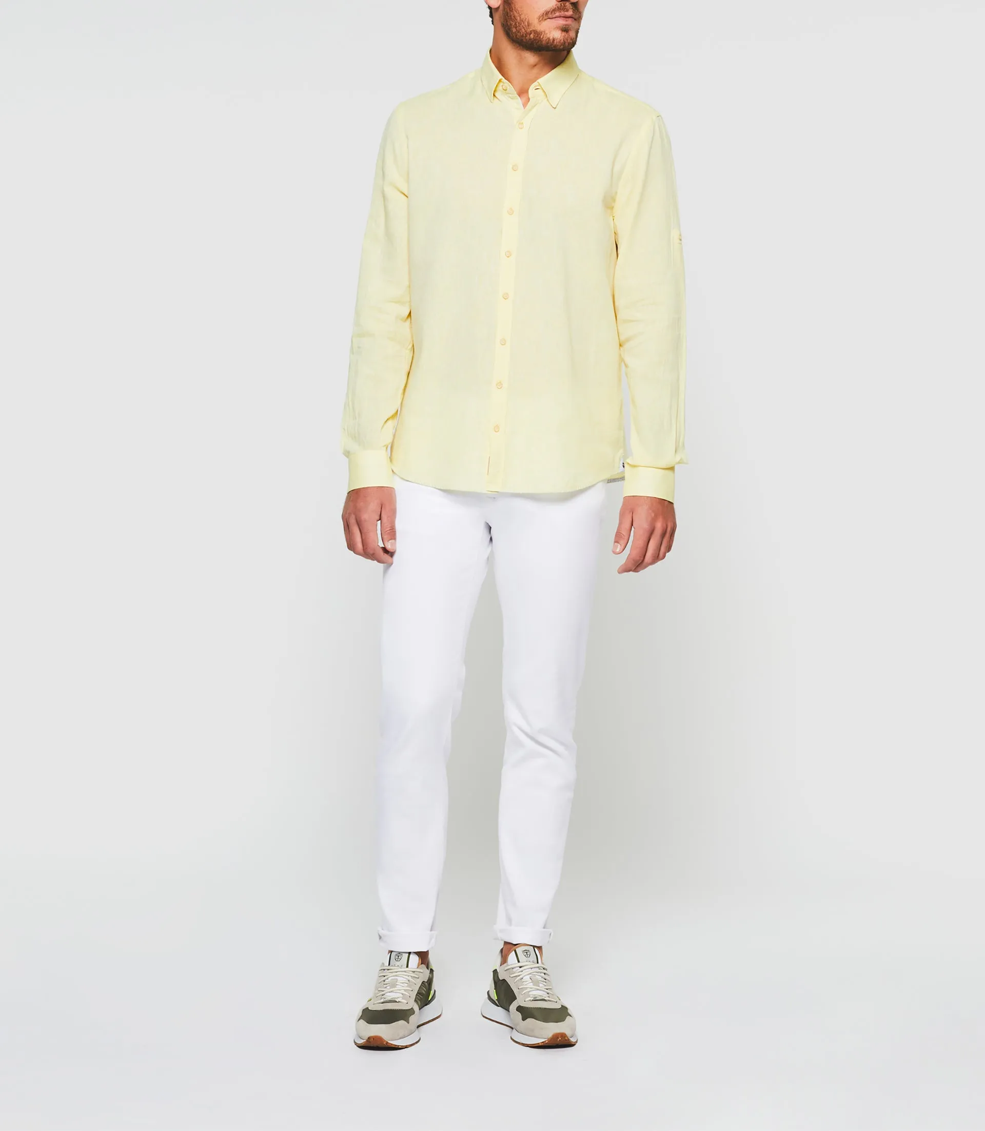 Chemise en lin jaune Kiss