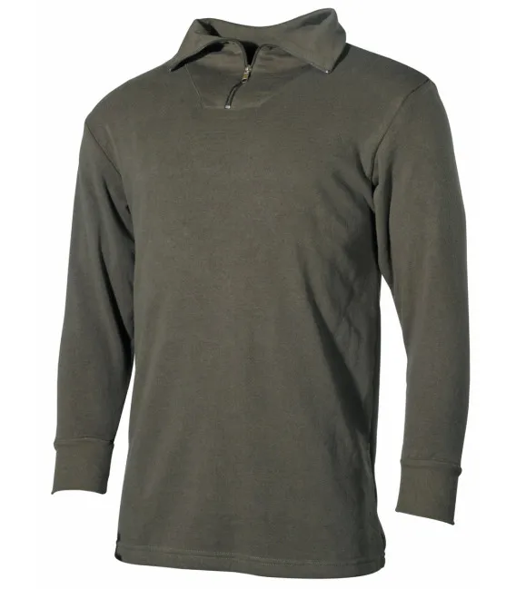 Chemise militaire BW col zippé vert