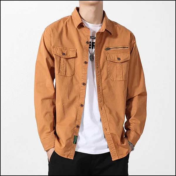 Chemise Militaire Style Orange