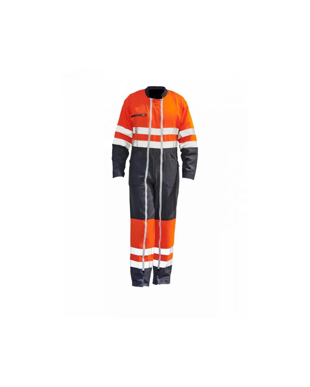 COMBINAISON 2 ZIP HV EN471 CL2 CP GRIS MOYEN/ORANGE FLUO/13HVO430