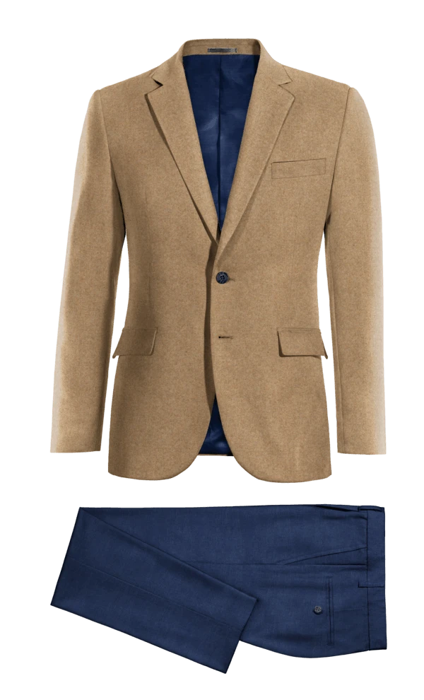 Costume homme camel en donegal tweed