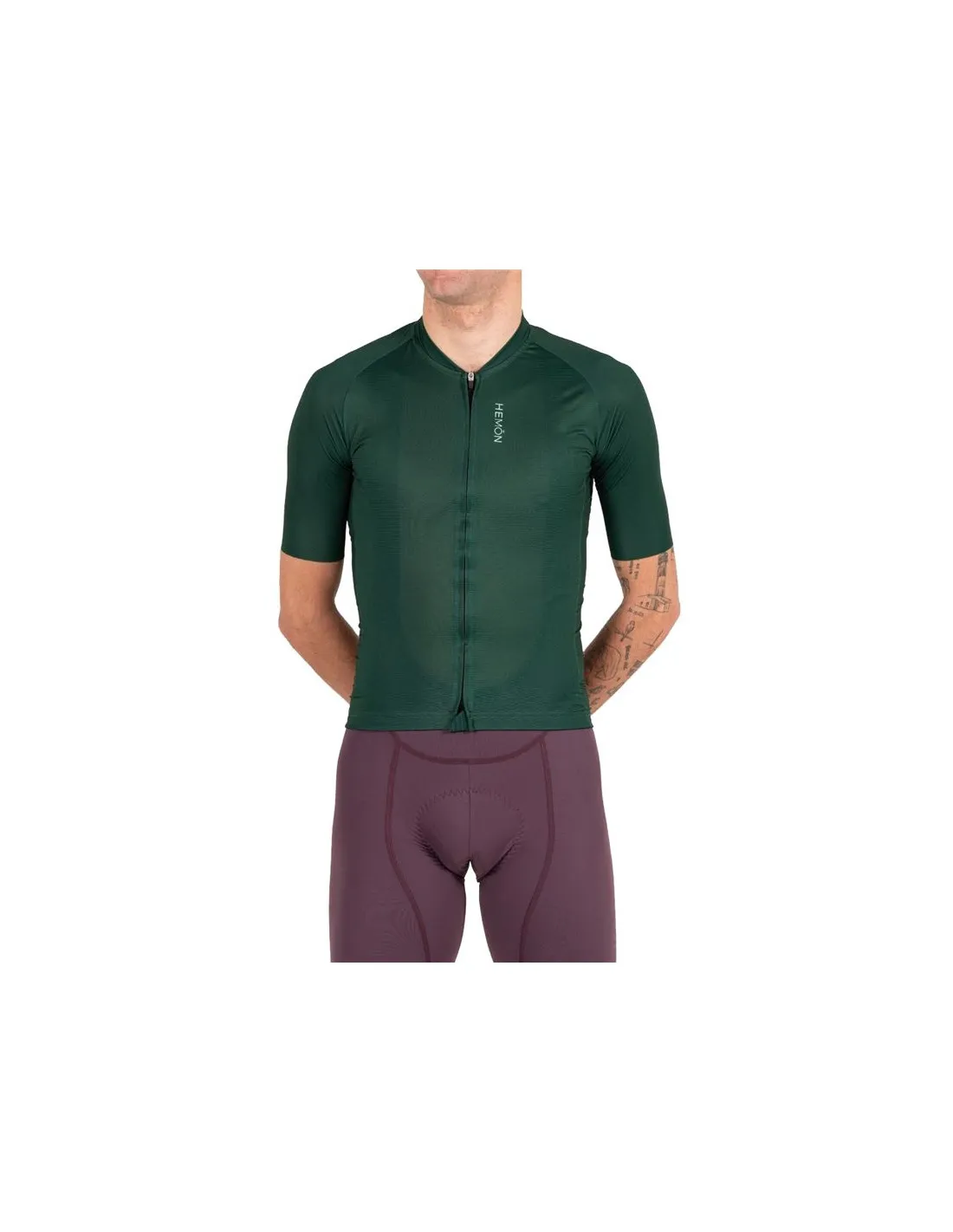 Cyclisme Maillot Hemon Pro Gaia M/C Vert Homme
