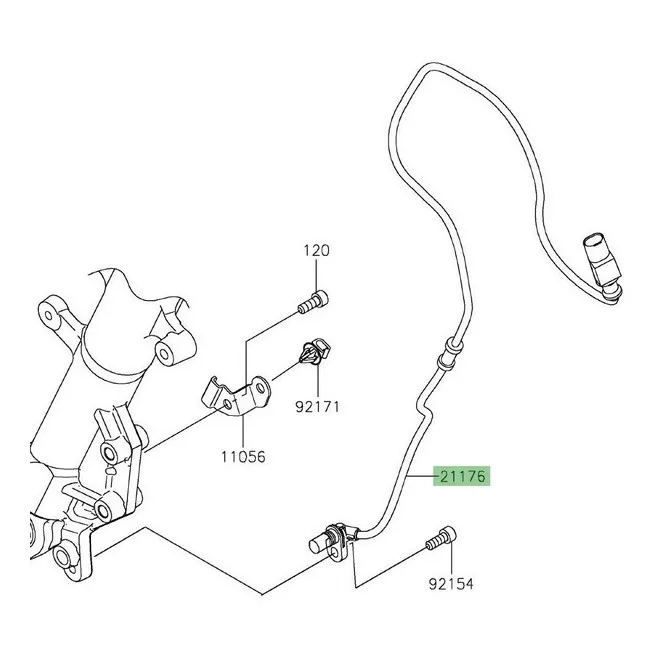 Câble ABS avant Kawasaki Z125 (2019-2021) | Moto Shop 35