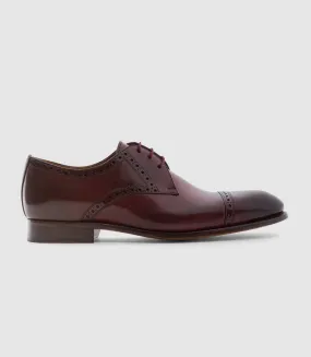Derby couture en cuir bordeaux Camillo
