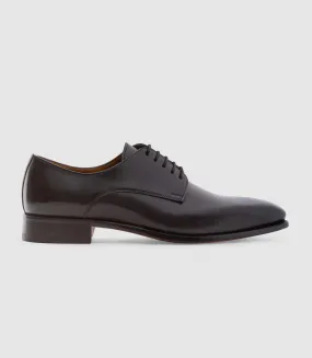Derby couture en cuir gris anthracite Cassio