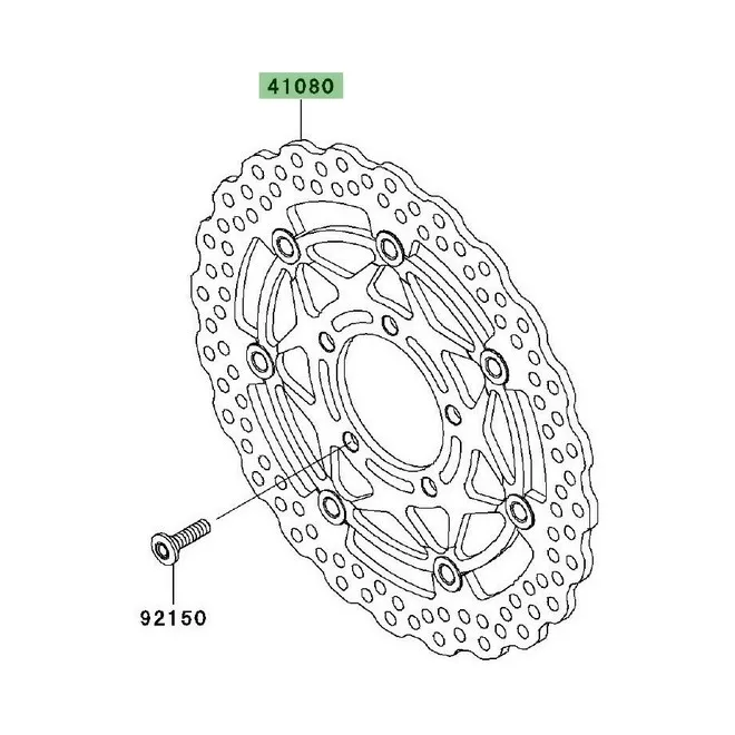 Disque de frein avant Kawasaki Ninja ZX-10R (2004-2005) | Moto Shop 35
