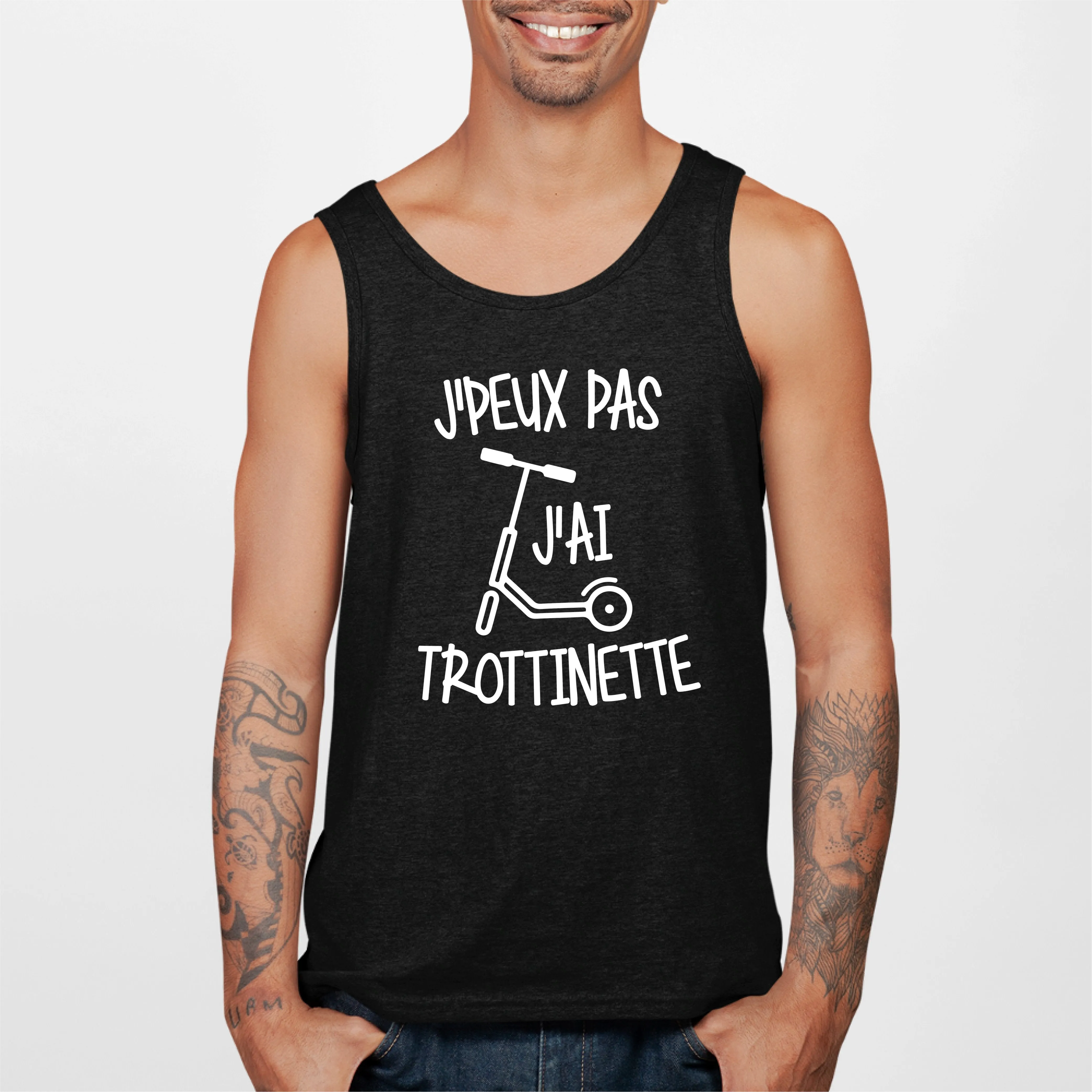 Débardeur Homme J'peux pas j'ai trottinette
