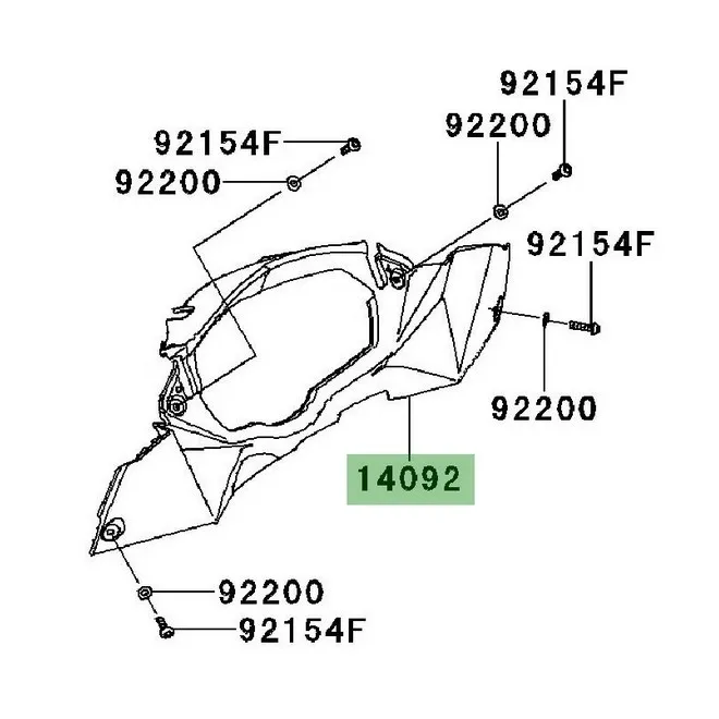 Entourage de compteur Kawasaki Z1000SX (2011-2016) | Moto Shop 35
