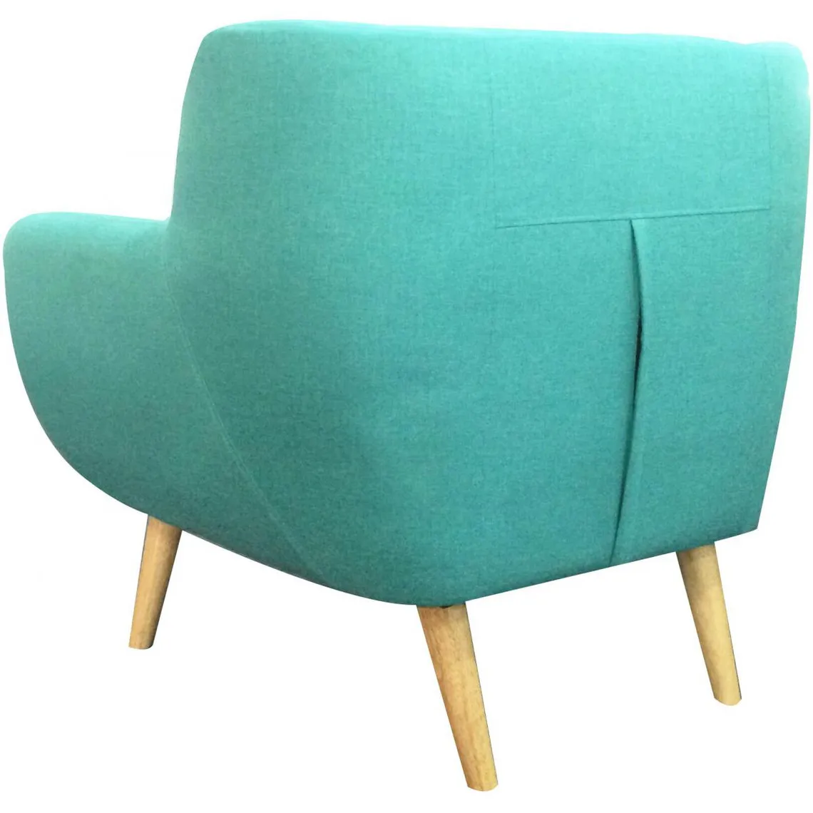 Fauteuil scandinave avec boutons multicolores LIZZY Turquoise | 3 Suisses