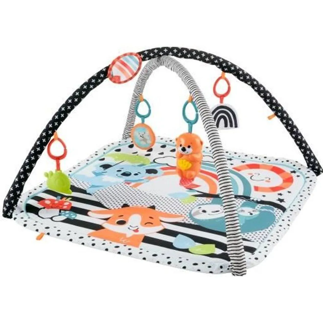 Fisher-Price - Mon Tapis d'activités 3 en 1 sensoriel - Tapis Bébé - Dès la naissance HBP41 blanc - Fisher Price