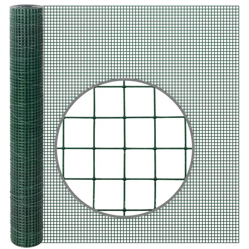 GRILLAGE DAMIER PLASTIFIÉ VERT H1.00M - LONGUEUR 5M - MAILLE 12.7x12.7MM - KICLO