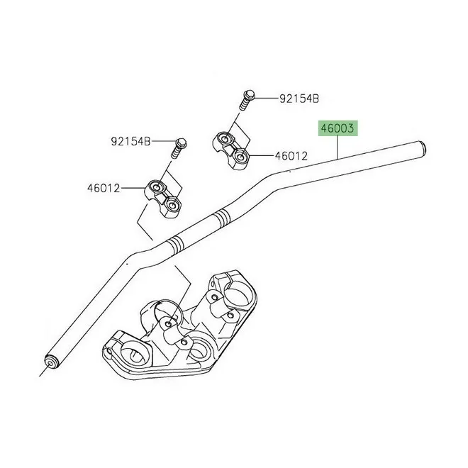 Guidon d'origine Kawasaki Z400 (2019 et +) | Moto Shop 35