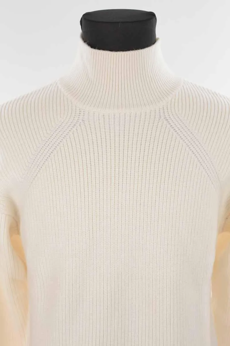 HOMME Pull en laine Fusalp blanc. Matière principale laine. Taille M.