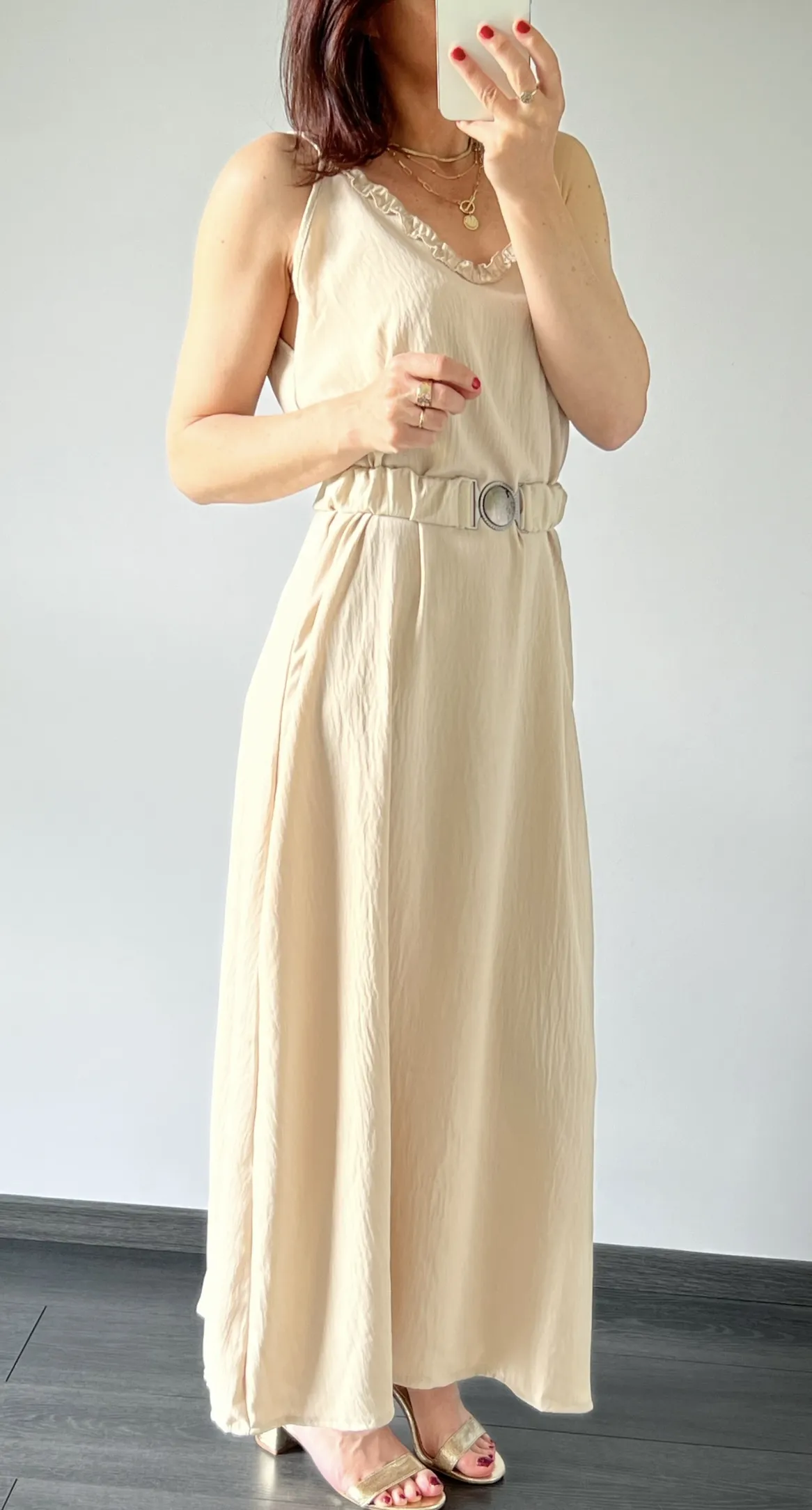 La robe Méline beige