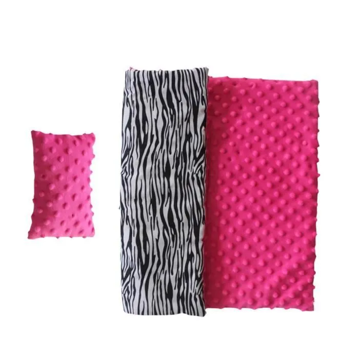Lit de poupée, Teamson Kids, rose/violet, imprimes zebre, 51 X 28 X 25