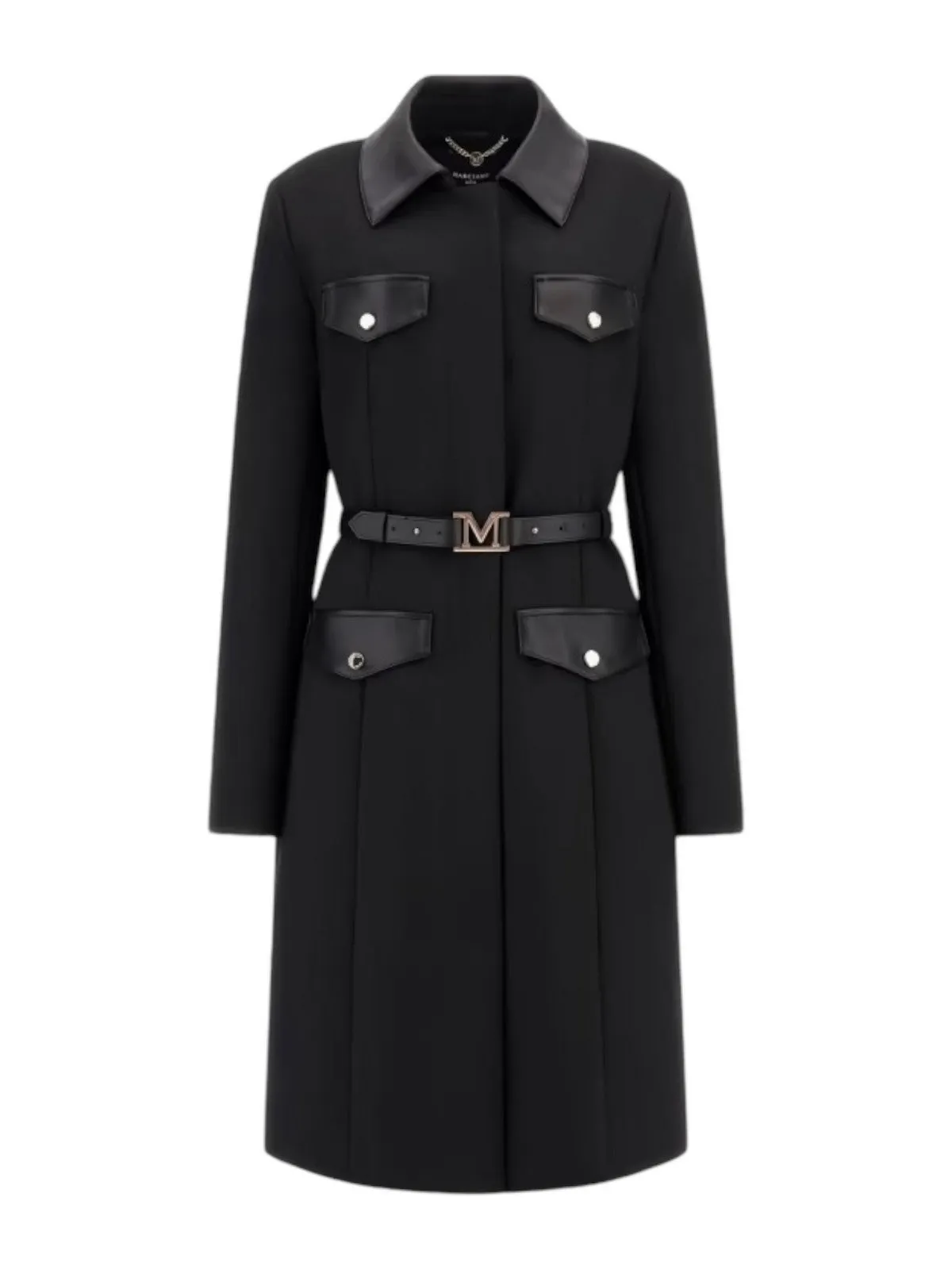 MARCIANO Manteau Femme Diletta Ceinturé Long 4YGL05 8827Z JBLK Noir