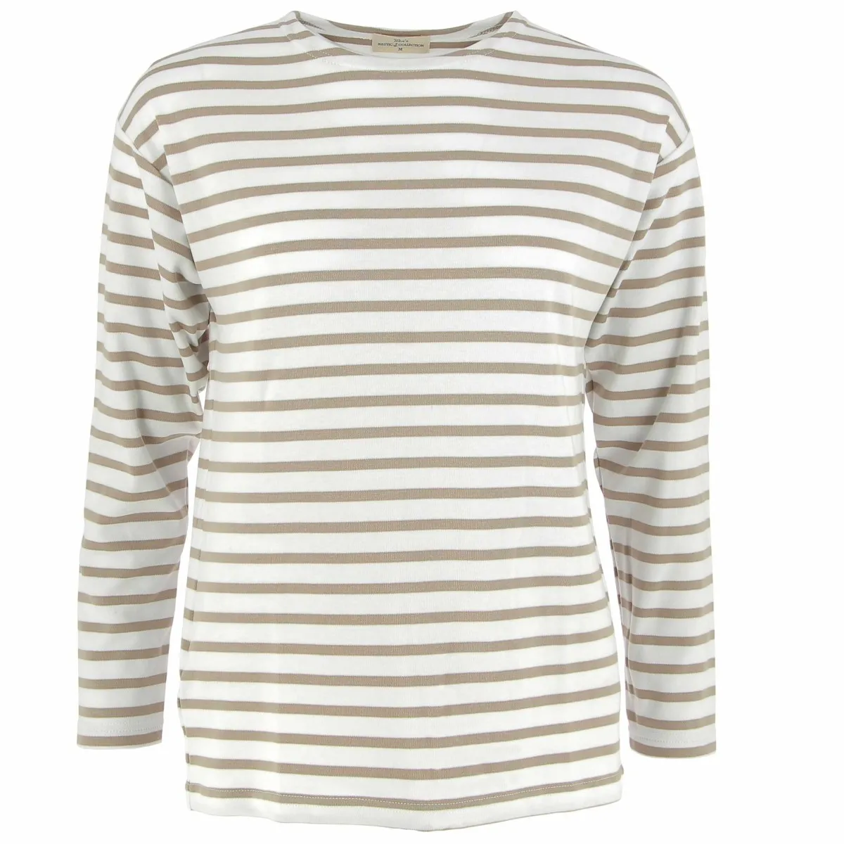 MARINIERE FEMME BLANCHE BEIGE WIN'S NAUTIC | Matiere-Noble 19,90€