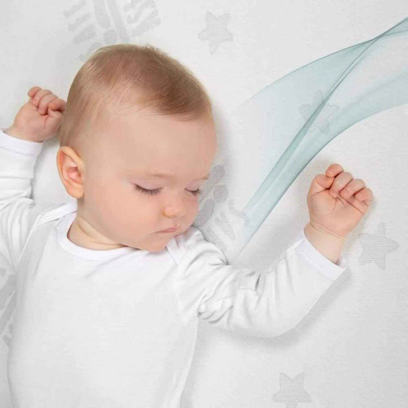 Matelas Bébé Climatisé ROBA AIR BALANCE EASY 70x140 - Déhoussable blanc - Roba
