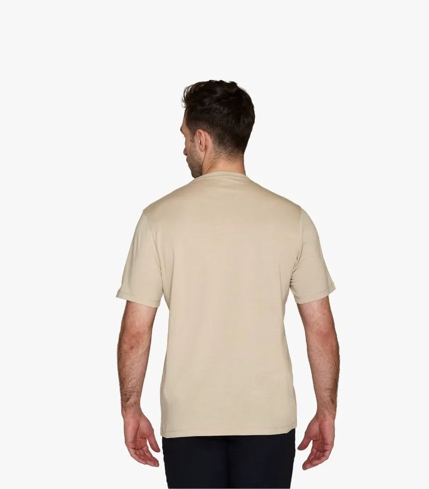 New T-shirt Col Rond Beige