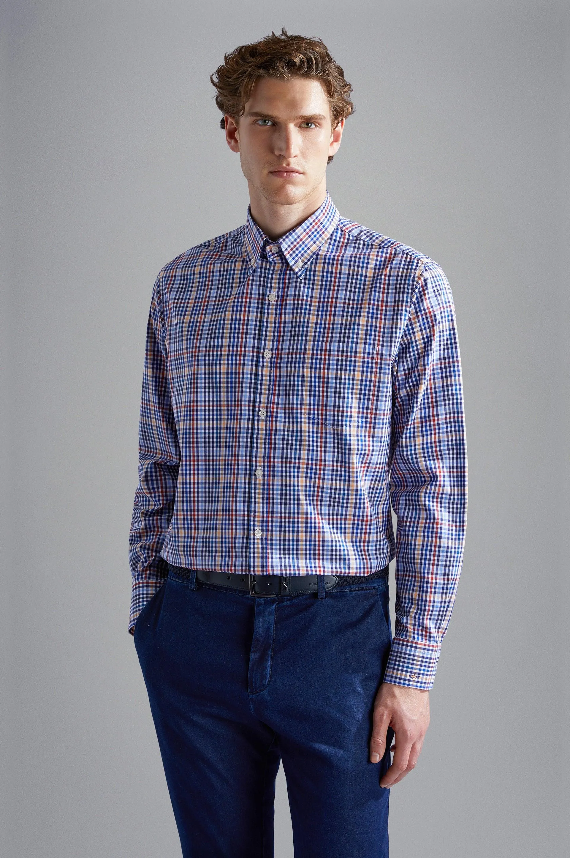 Paul & Shark - Chemise manches longues coton à carreaux