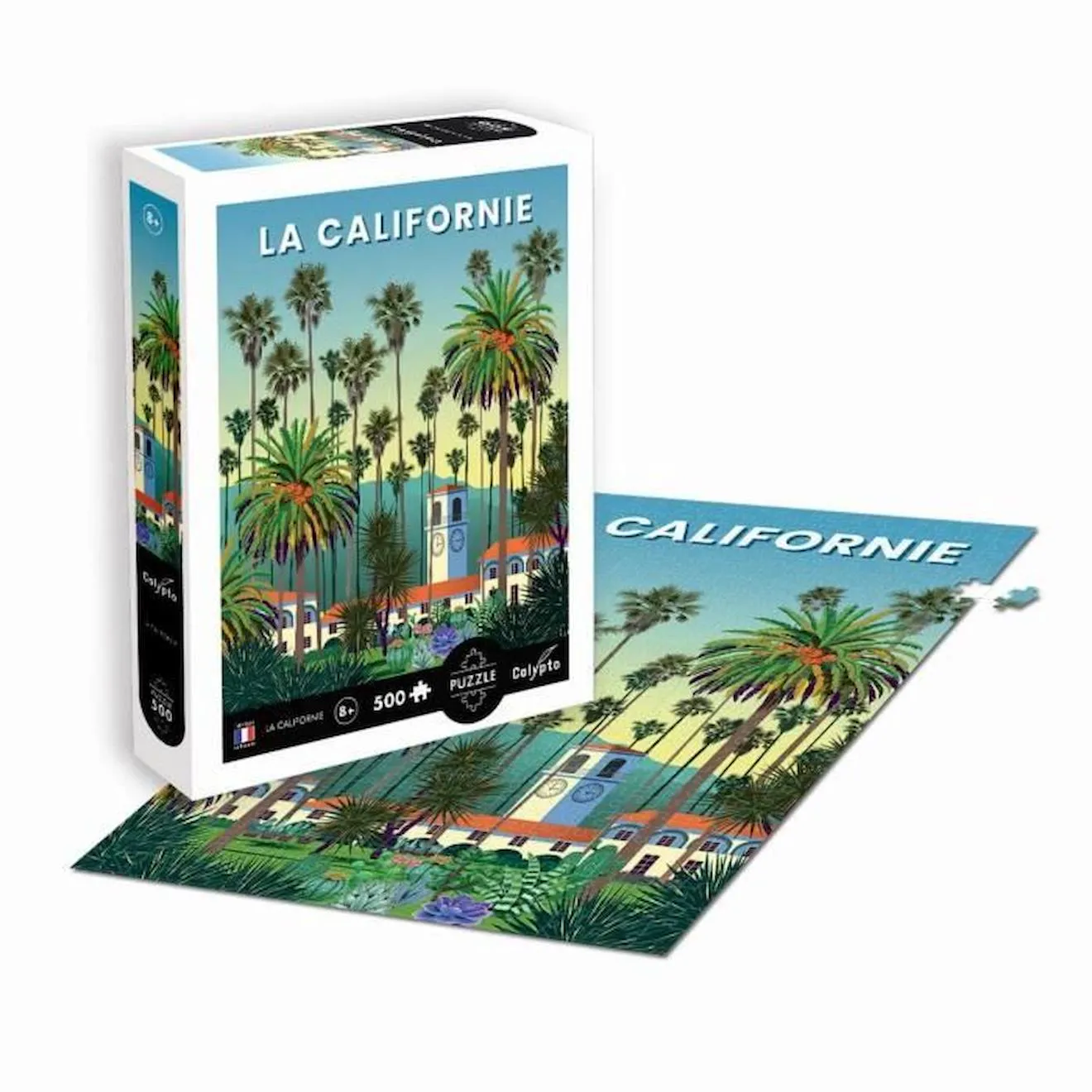 Puzzle 500 pièces - SENTOSPHERE - Calypto - Vintage - Californie - Pour enfants dès 10 ans blanc - Sentosphère