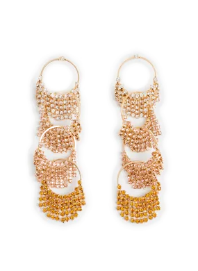 ROSANTICA  Boucles d'oreille Lamè en laiton et cristaux - Multicolore