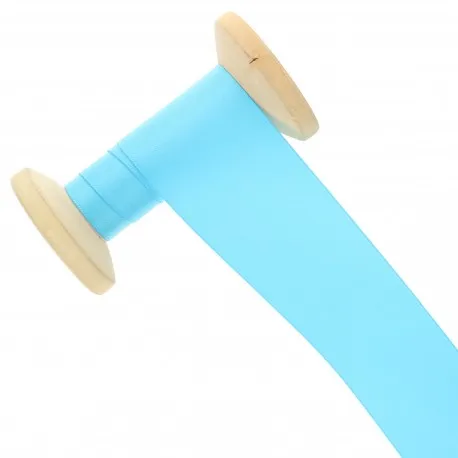 Ruban satin double face 38 mm - turquoise clair - Bobine de 25 m
