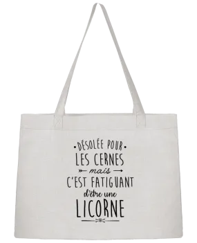 Sac Shopping Fatiguant d'être une licorne par LPMDL