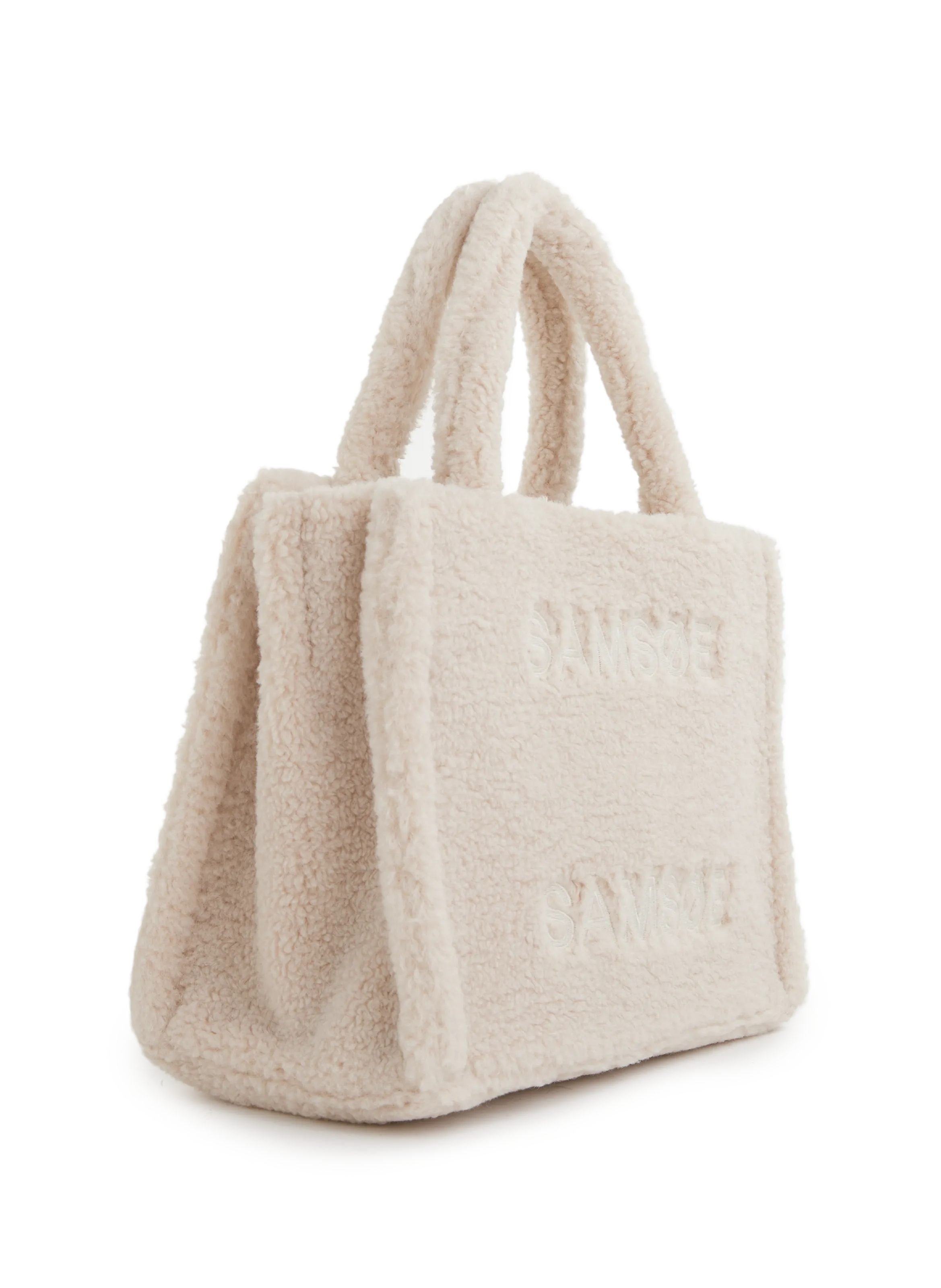 SAMSOE SAMSOE  Sac à main Betty en fourrure  - Beige