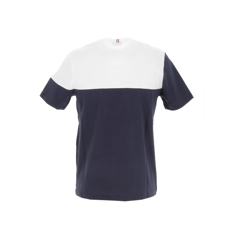 T-shirt bicolore n3 bleu marine homme - Le Coq Sportif | wimod