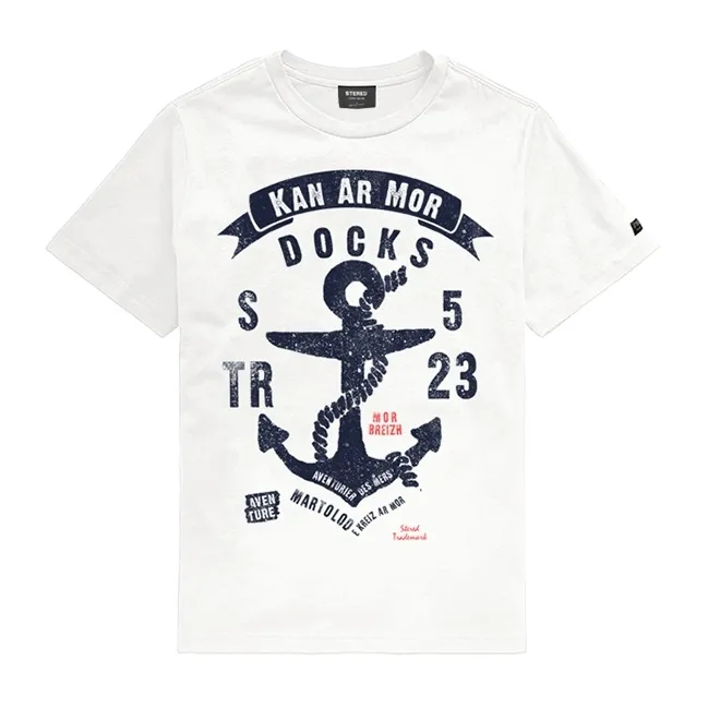 T-shirt Enfant Ancre / Kan ar Mor - Blanc