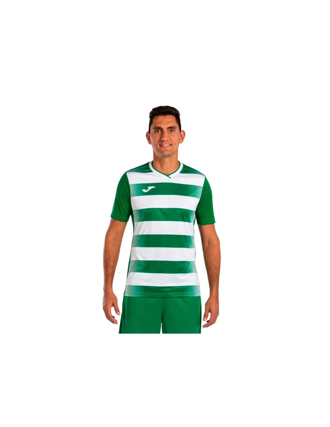 T-shirt Joma Manches courtes Europe V Vert Blanc