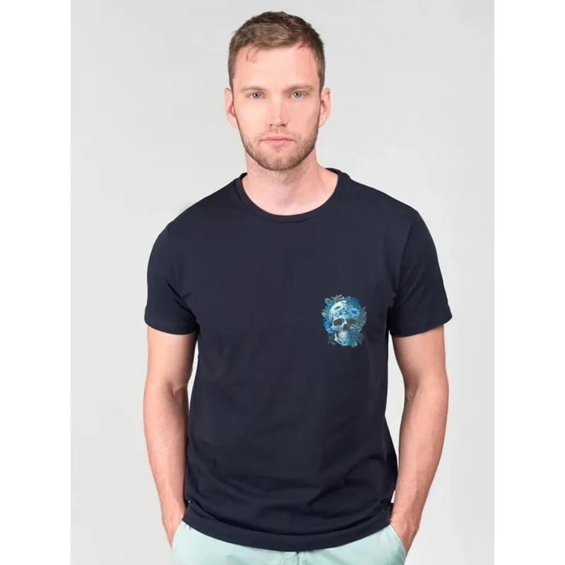 T-shirt paia poche bleu turquoise homme - Le Temps Des Cerises | wimod