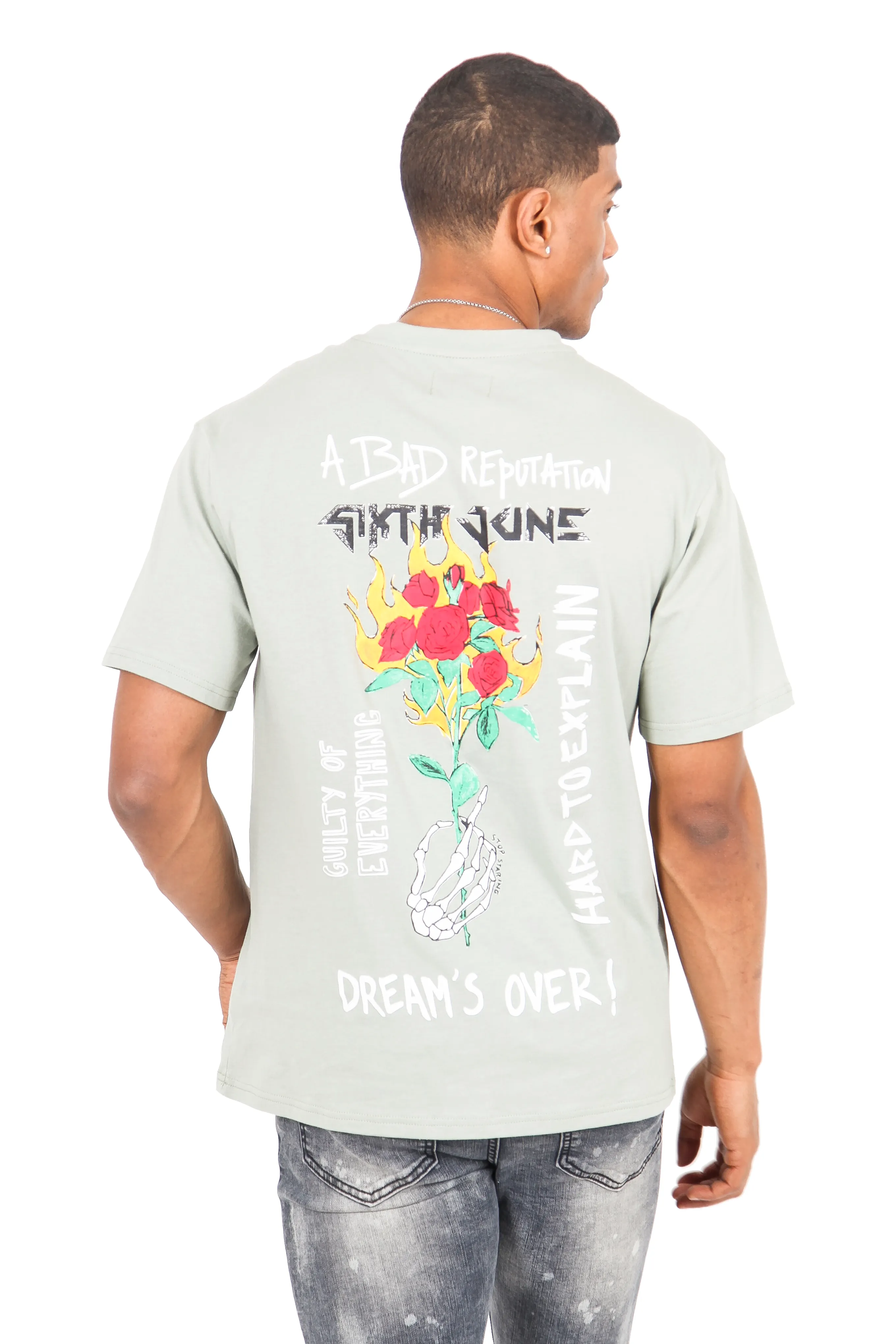 T-shirt "bad reputation" hard rock vert