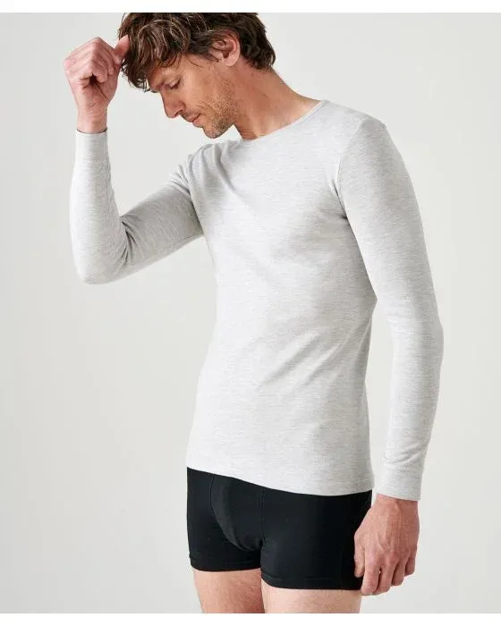 Tee-shirt DAMART Manches longues - Gris chiné - T.L - 12301
